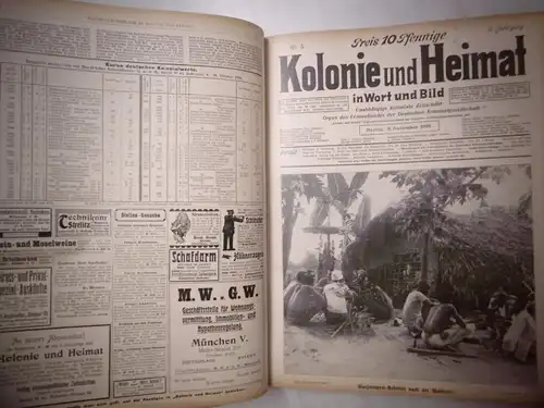 Sammelsurium / Buch "Kollonie + Heimat in Wort und Bild" 1.10.1908-12.9.1909