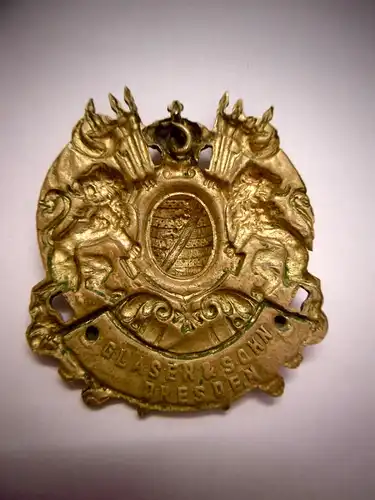 Altes Originales Abzeichen "Kgl. sächsischer Militärverein Jägersgrün"