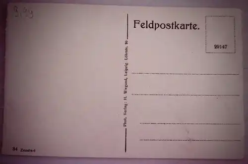 Große alte PK / Feldpostkarte "Rethel Feldzug 1914/16 zum aufklappen, ungelaufen