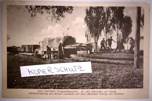 Alte PK "Vom östlichen Kriegsschauplatz zu den Kämpfen um Kowel...", gel. 1917