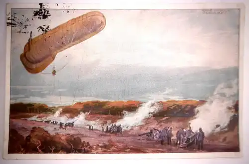 Alte PK "Fesselballon / Deutscher Luftflottenverein", gel. 1915