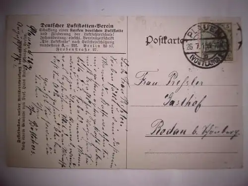 Alte PK "Fesselballon / Deutscher Luftflottenverein", gel. 1915