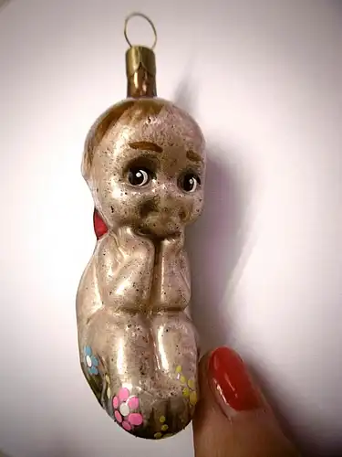 Wunderschöner nostalgischer Christbaumschmuck "Süßes Baby" (Handmade)-Rar!!!