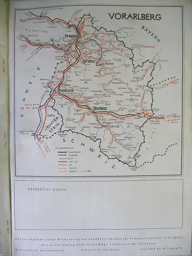 Broschüre Heft Bildband Vorarlberg Fremdenverkehr ca. 1940 / Fotos Risch-Lau ua.