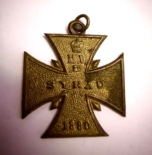 "Kreuz Militärverein Syrau 1880", an Öse