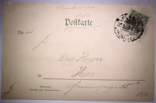 Alte Ansichtskarte "Plauen/V. ", gel. 1899