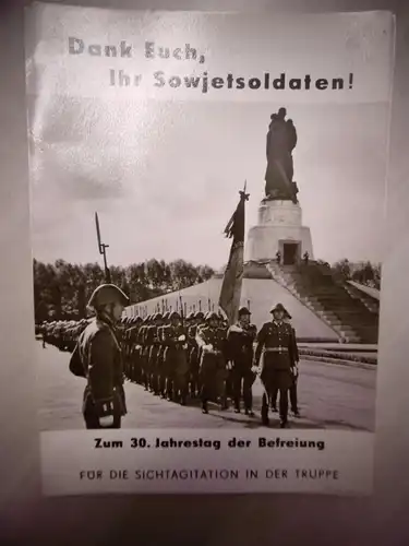 Fotomappe mit 9 Bildern "Dank euch Ihr Sowjetsoldaten", mit Nachwort v. Honecker