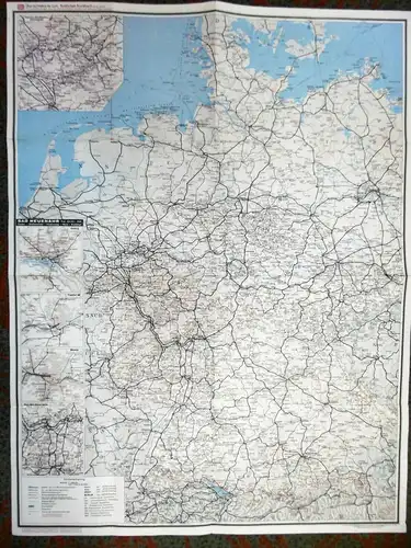 Übersichtskarte "Eisenbahnen in Europa" vom Winter 1970/71