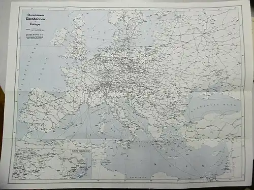 Übersichtskarte "Eisenbahnen in Europa" vom Winter 1970/71