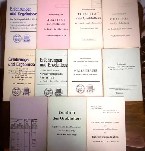 11 alte Hefte für die Landwirtschaft (Dienstgebrauch) aus den 1970/80er Jahren