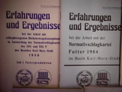 11 alte Hefte für die Landwirtschaft (Dienstgebrauch) aus den 1970/80er Jahren