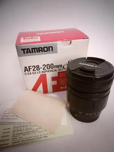 Objektiv Tamron AF28-200mm, Model 171DM, in OVP mit Unterlagen