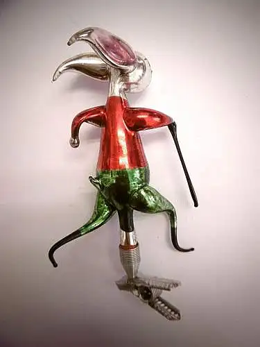 Wunderschöner nostalgischer Osterschmuck "Rennender Osterhase" - Unikat!!!