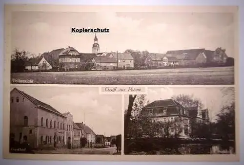 Alte Postkarte "Gruß aus Polenz", gelaufen 1912