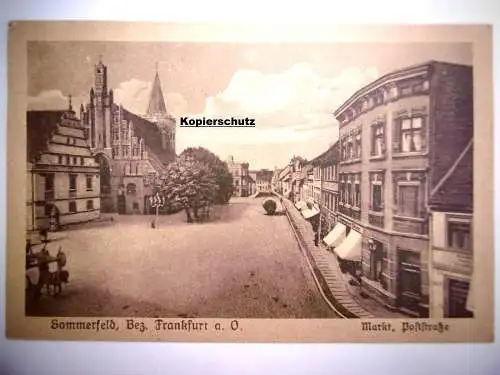 Alte Postkarte "Sommerfeld, Bez. Frankfurt a. O., Poststrasse", ungelaufen