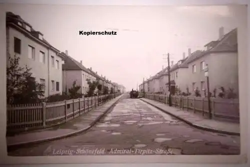 Alte Postkarte "Leipzig-Schönefeld, Admiral-Tirpitz-Straße", gelaufen 1918