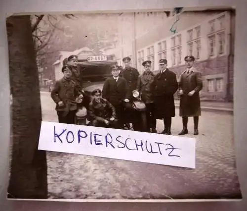 Altes Foto KFZ Reichspost mit Personal