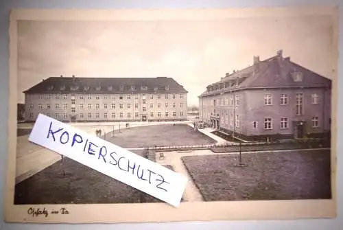 Alte Postkarte "Oschatz in Sa." (Kaserne), ungelaufen