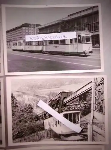 Sammlung "100 Jahre Strassenbahn in Dresden 1872-1972", 9 Fotokarten+1 Abzeichen