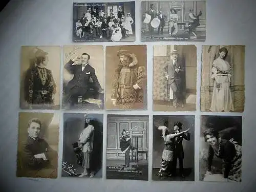 Konvolut antiker Fotopostkarten des Sommertheaters Zwickau aus 1917