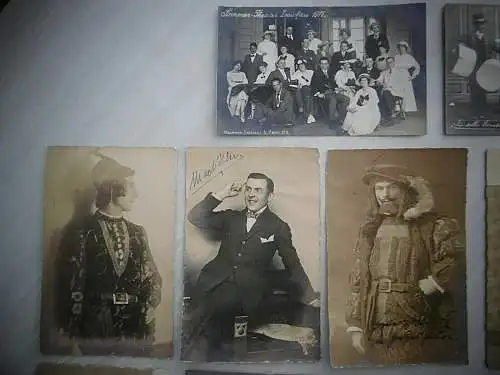 Konvolut antiker Fotopostkarten des Sommertheaters Zwickau aus 1917