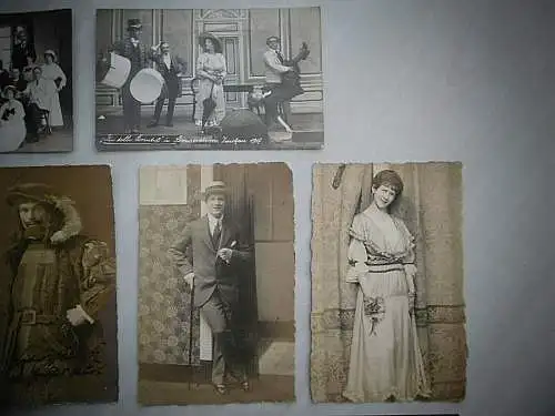 Konvolut antiker Fotopostkarten des Sommertheaters Zwickau aus 1917