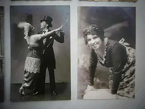 Konvolut antiker Fotopostkarten des Sommertheaters Zwickau aus 1917