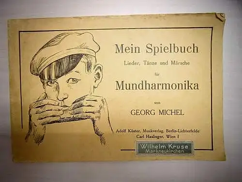 Heftchen "Mein Spielbuch für die Mundharmonika" Georg Michel 1930er Jahre