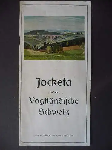 Reiseprospekt Jocketa Vogtländische Schweiz ca. 1930