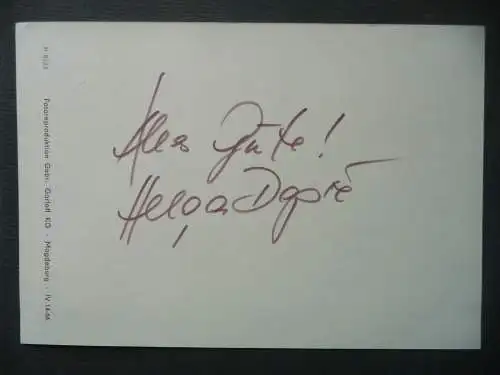 Autogrammkarte Fred-Frohberg-Ensemble Helga Depré / Schlagercombo DDR