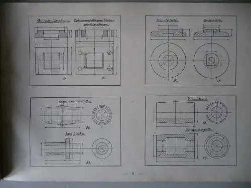 Heft Liste B - Modelle für grundlegendes Maschinenzeichnen Vorlagen 1928