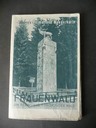 Phönix Wanderkarte Frauenwald a. Rennsteig Schmiedefeld ca. 1950