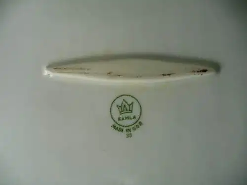Ovale Platte Schale mit Blumenmuster / Kahla Porzellan DDR