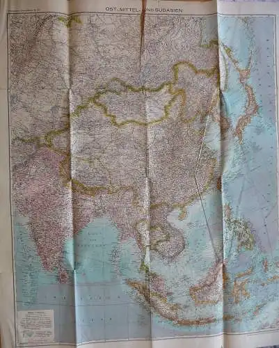 Westermanns Generalkarte Ostasien Südasien China Mandschukuo 1941