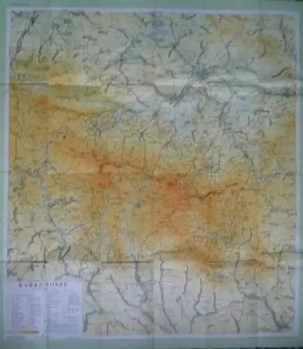 Wanderkarte Karkonosze Riesengebirge 1970