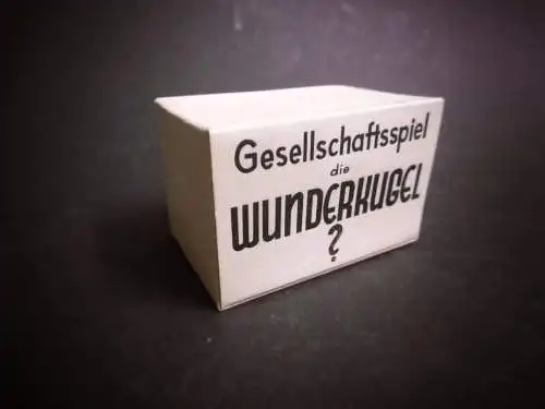 Altes Gesellschaftsspiel "Die Wunderkugel" (1940/50er J.), unbenutzt, OVP, Rar!!