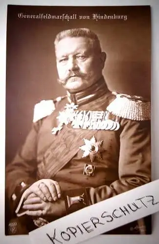 Alte Postkarte Generalfeldmarschall von Hindenburg, ungelaufen