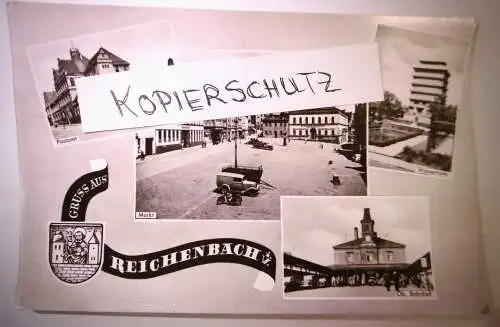 Alte Postkarte "Gruss aus Reichenbach/ Vgtl.", DDR, ungelaufen