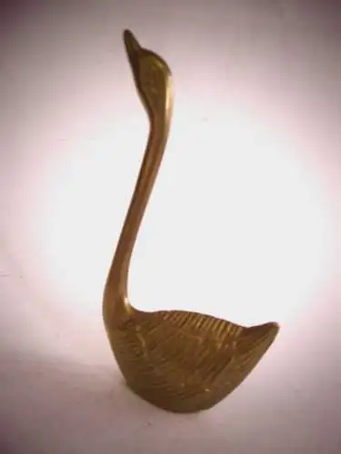 Bezaubernde Vintage Dekofigur aus Messing:  "Schwan" , Höhe ca. 14 cm