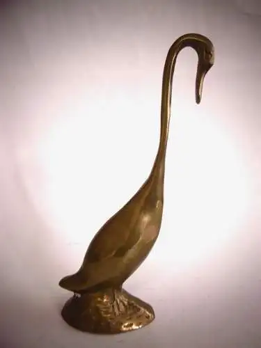 Vintage Dekofigur aus Messing:  "Schwan" , Höhe ca. 21 cm