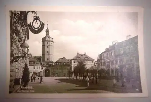 Alte Postkarte "Ansbach - Herrieder Tor", ungelaufen