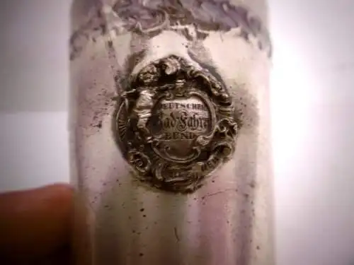 Versilberter Becher Deutscher Radfahrerbund "Gaubecherfahrt Annaberg 1908"