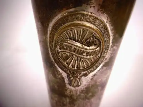 Versilberter Becher mit Emblem "Sächsischer Radfahrerbund"
