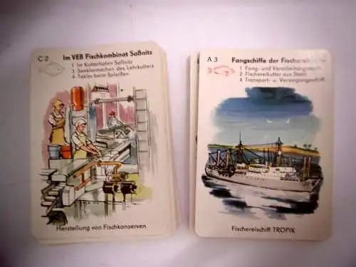 Altes Quartett Spiel Hochseefischerei DDR / VEB