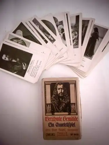 Altes Quartett "Berühmte Gemälde" Otto Dietz Nachf., Spielwaren Plauen/ Vgtl.