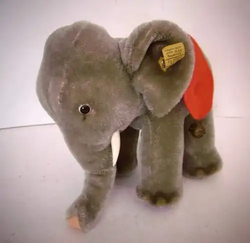 Vintage Plüschtier "Steiff - Knopf im Ohr" Zirkus Elefant , unbespielt