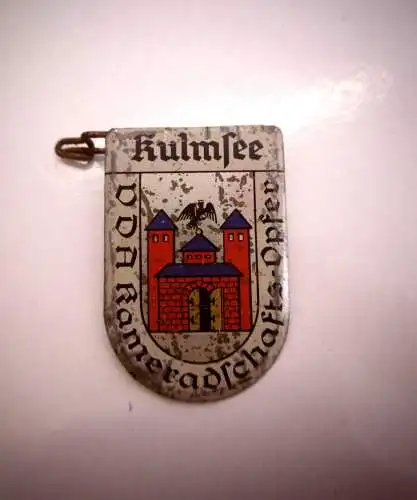 WHW VDA Winterhilfswerk Abzeichen mit Stadtemblem von Kulmsee