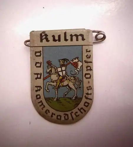 WHW VDA Winterhilfswerk Abzeichen mit Stadtemblem von Kulm