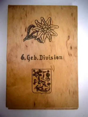 Kleine Mappe aus Holz 6. Gebirgs Division