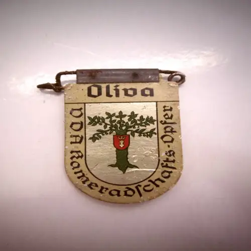 WHW VDA Winterhilfswerk Abzeichen mit Stadtemblem von Oliva
